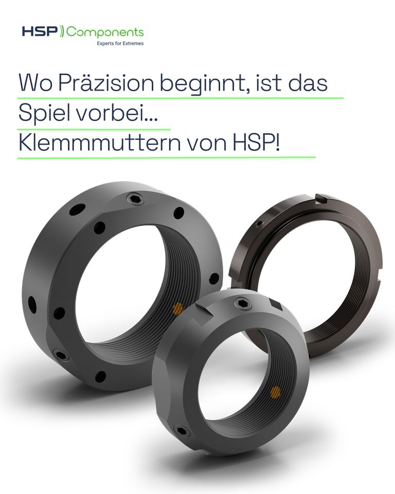 🔩 Präzision, die hält – HSP Klemmmuttern für höchste Ansprüche 🔩 Ob Werkzeugmaschinenbau, Robotik & Automation, Getriebe, Motorenb…