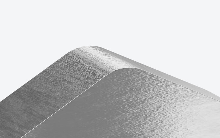 3D-gedrucktes Edelstahl-Bauteil mit komplexer Innenstruktur, Detailaufnahme