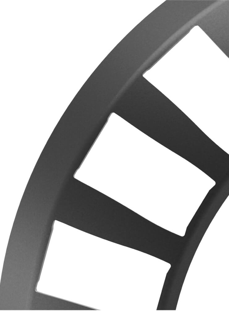 Detailaufnahme eines präzisen, dünnwandigen Axiallagerkäfigs aus Aluminium