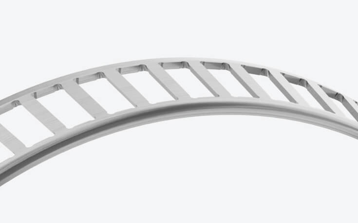 Dreh-Frästeil für Kegelrollenlager in Windkraftanlagen, Detailansicht