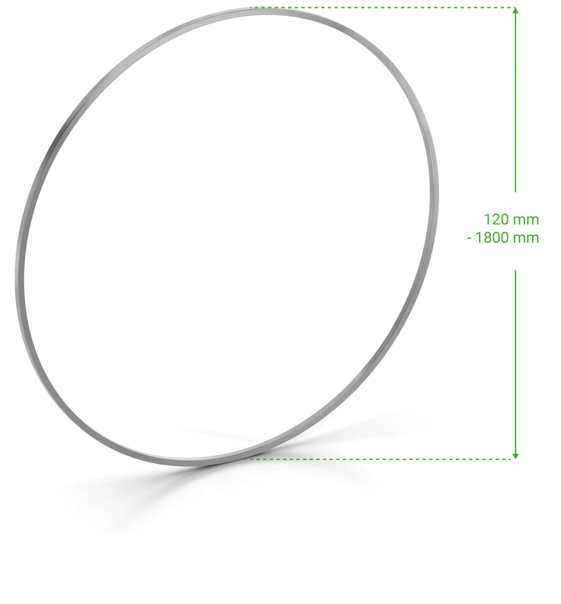Dünnwandiger Führungsring aus gehärtetem Stahl für hochbelastbare Wälzlager, mit Bemaßungsangaben