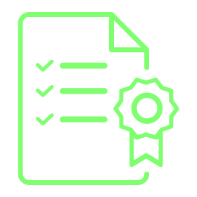 Icon für Individuelle Dokumentation und Prüfprotokolle für zertifizierte Branchen